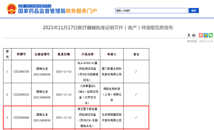 国内首款单核苷酸位点微卫星不稳定（MSI）基因检测试剂盒获批上市_阅微基因